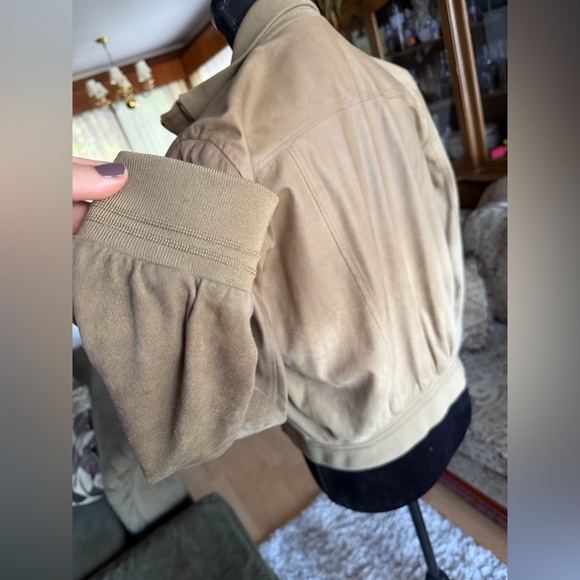 YSL SUEDE LEATHER JACKET SIZE 38 in olive color. - Picture 11 of 13